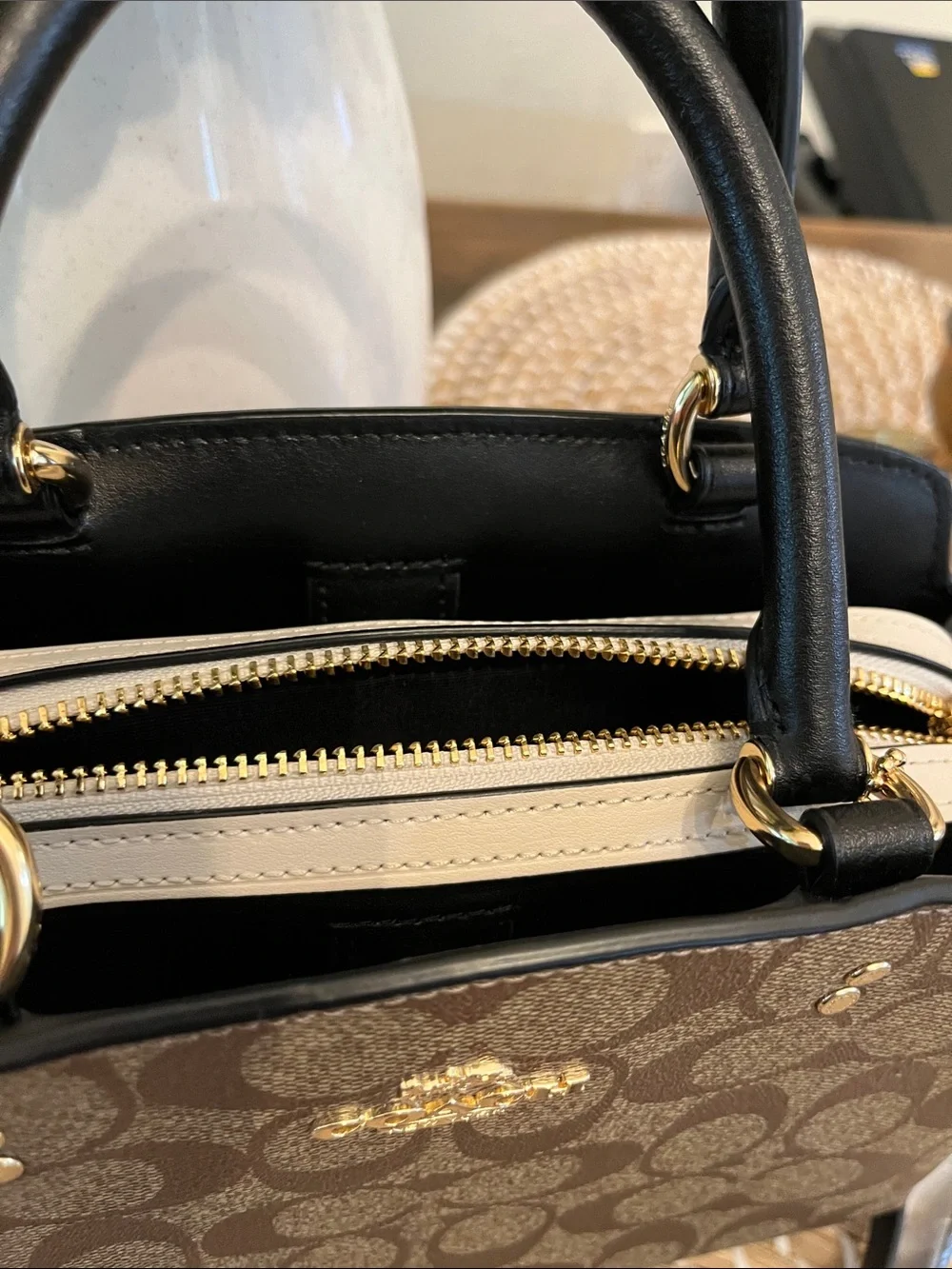 Coach signature crossbody bag